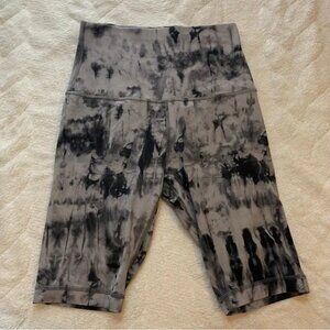 Lululemon Align Super High Rise Short 10" Game Day Grey Tie Dye